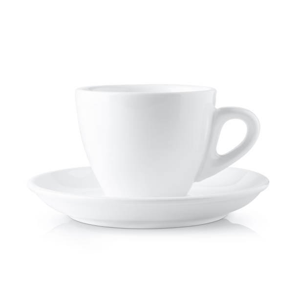 istock White coffee cup with saucer on white background 1365587793