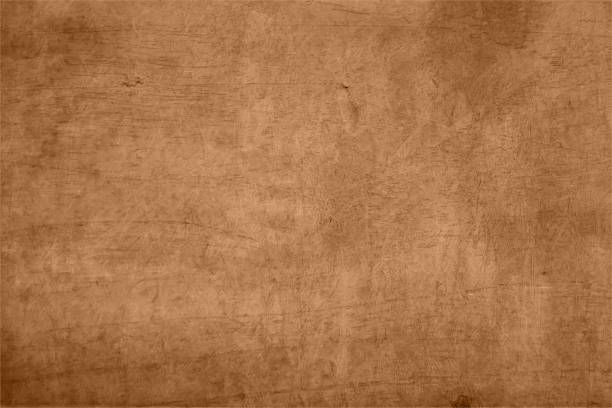 Vector Illustration of a rustic dark brown coloured wooden or timber textured effect empty blank grunge texture horizontal backgrounds Old grungy paper horizontal background in dark brown colour- suitable to use as wallpaper, backdrops or tile templates with natural scuff marks all over. paper texture stock illustrations