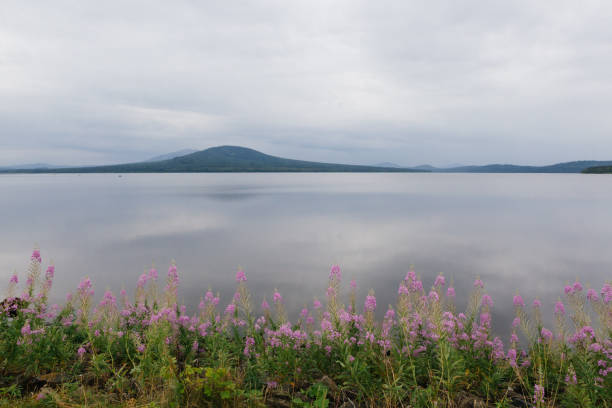 Beautiful view on a lake in South Ural mountains in Russia