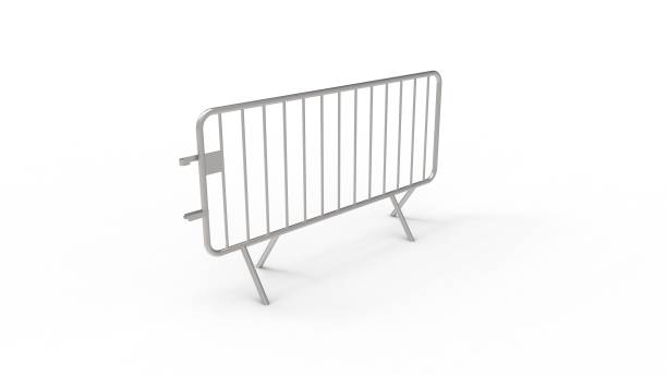 istock 3d rendering of a crowd control fence isolated in white background 1365592629