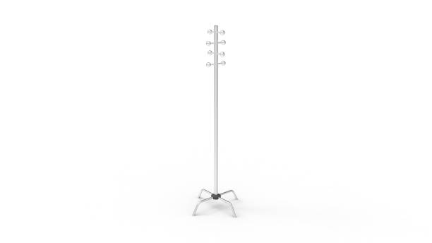 3d rendering of a coat rack isolated in white background 3d rendering of a coat rack hanger isolated in white studio background hook of holland stock pictures, royalty-free photos & images