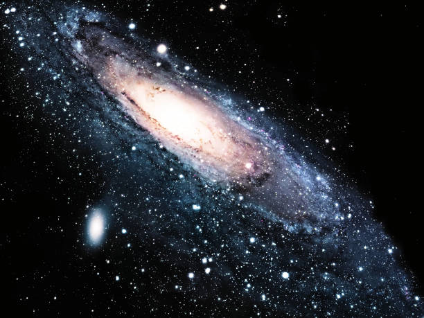 una galaxia espiral en el universo - las pléyades fotografías e imágenes de stock