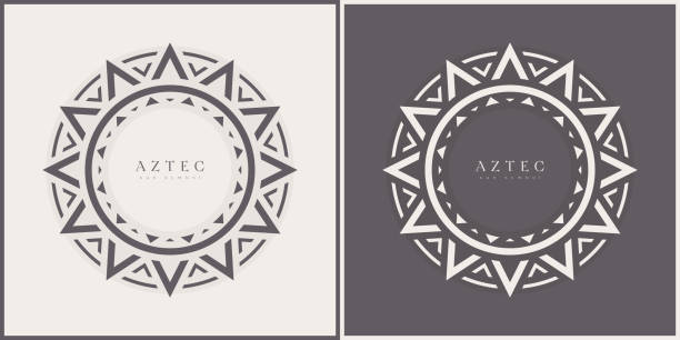 Aztec Tribal Vector Elements. Ethnic Shapes Symbols Design for Logo or Tattoo Aztec Tribal Vector Elements. Ethnic Shapes Symbols Design for Logo, Cards or Tattoo inca stock illustrations