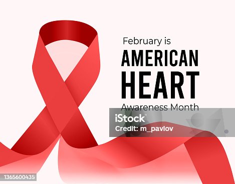 istock February is American Heart Month. Vector illustration on white 1365600435