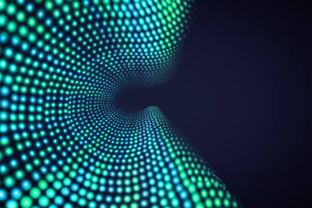 istock Abstract colorful big data flow background with mock up place. Technology, cyberspace, science and digital stream concept. 3D Rendering. 1365601488