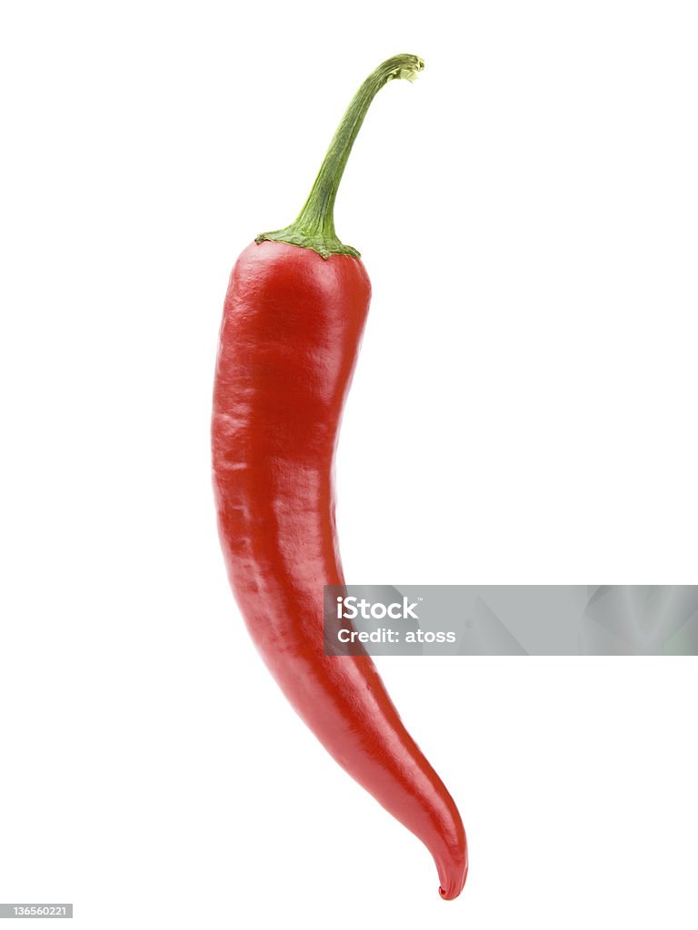 Red chili pepper on white background clipping path Hot chili peppers isolated on white + Clipping Path Chili Pepper Stock Photo