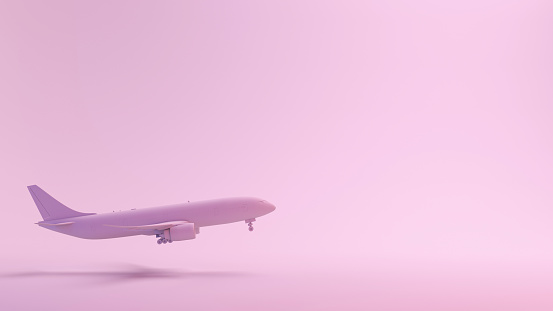 Pink Series Airplane Landing Side view