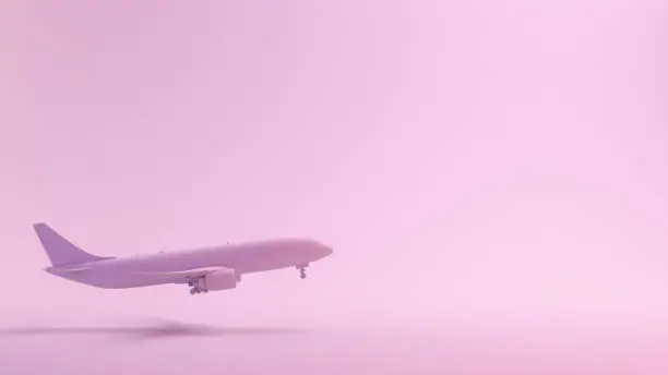 Photo of Pink Series Airplane Landing Sideview