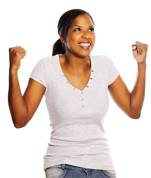 istock Happy black woman 136561117