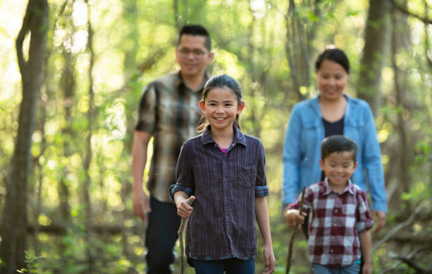 istock Asian Family Hiking 1365614645