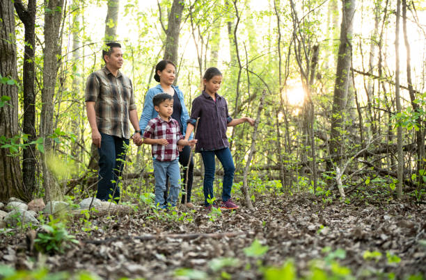 istock Asian Family Hiking 1365614661