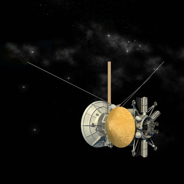 satélite orbitador de la misión cassini - voyager nave espacial fotografías e imágenes de stock