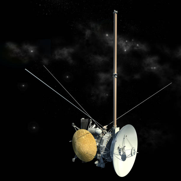 satélite orbitador de la misión cassini - voyager nave espacial fotografías e imágenes de stock