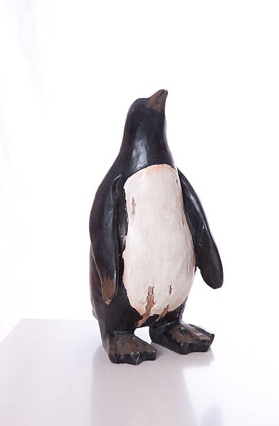 istock Vintage Wooden Penguin 136561553