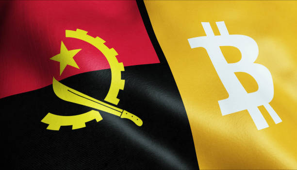 istock 3D Waving Angola and Bitcoin Flag 1365616811