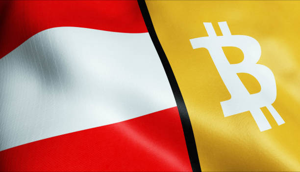 istock 3D Waving Austria and Bitcoin Flag 1365616864