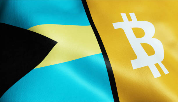istock 3D Waving Bahamas and Bitcoin Flag 1365616867
