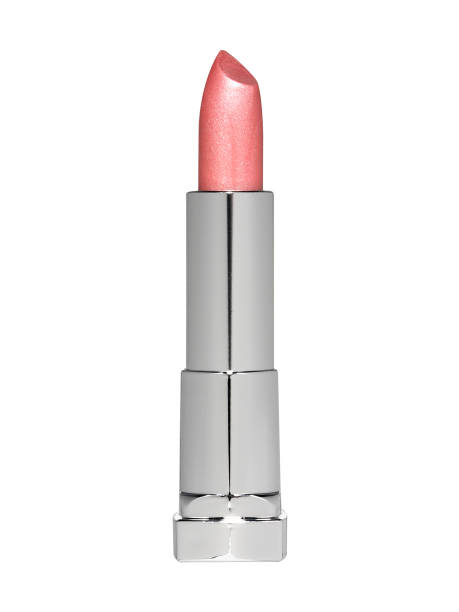 istock Open pink lipstick silver tube isolated 1365620850