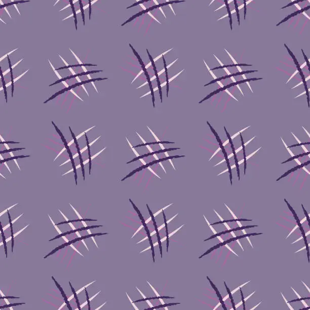 Vector illustration of Scratches seamless pattern. Grunge texture. Horror design.