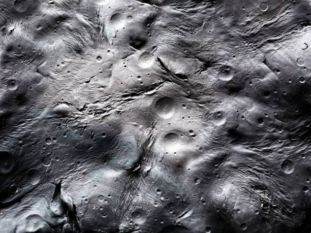 View of the surface of the moon stock photo