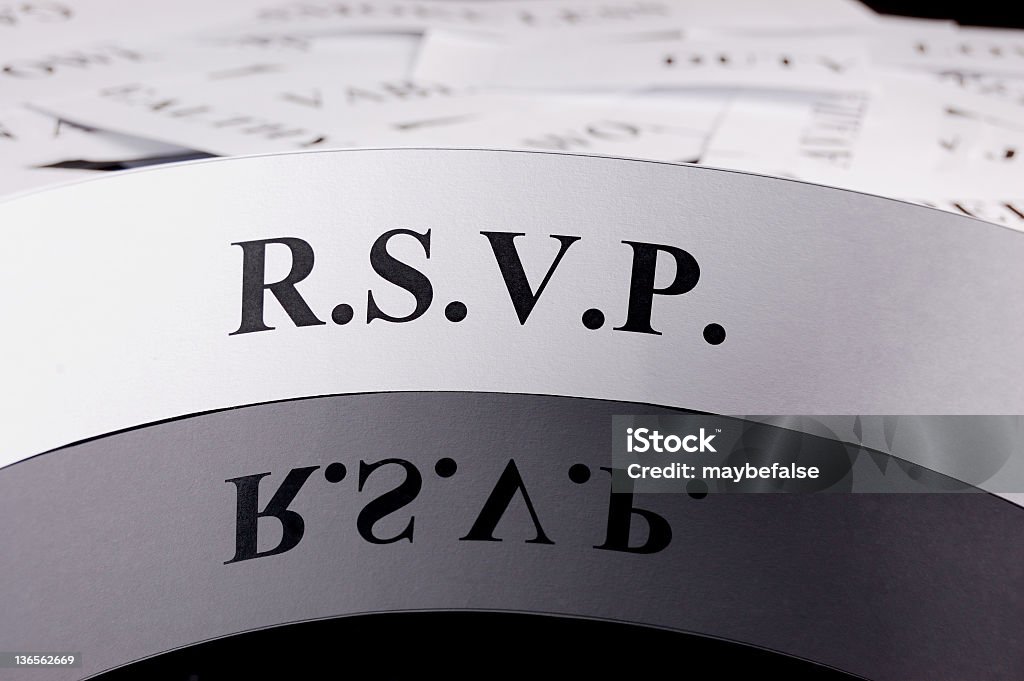 RSVP reply if you please! Acronym Stock Photo