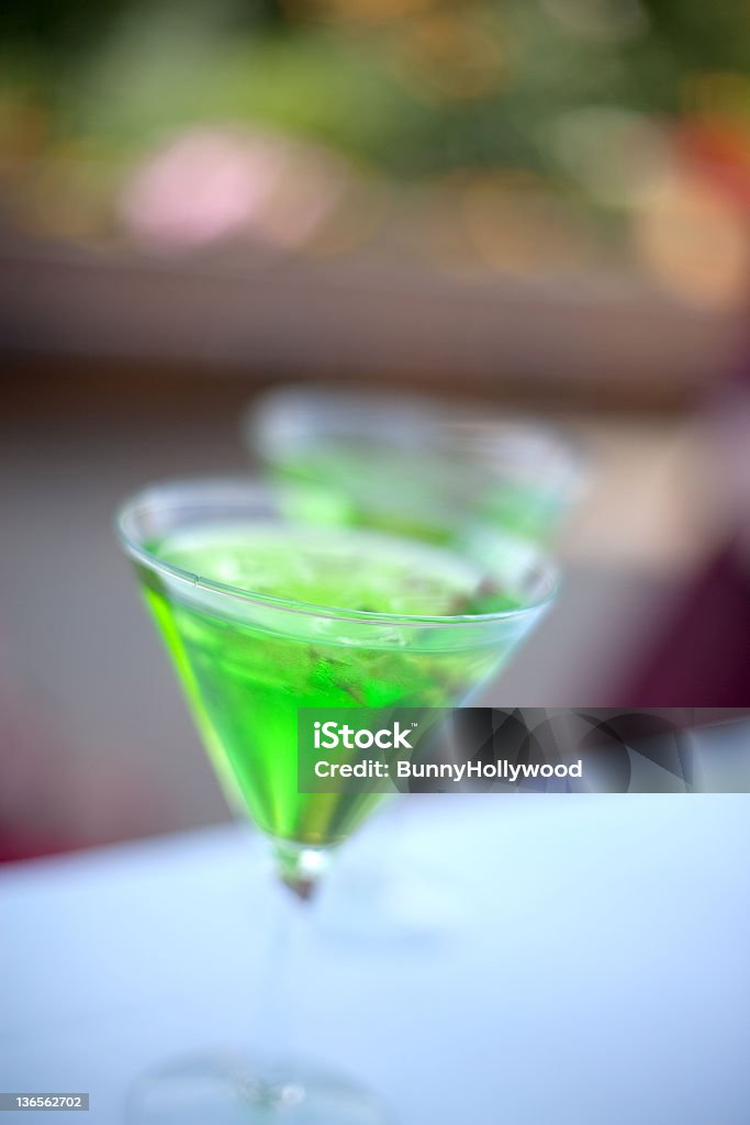 Delicious Green Martini Two green martinis shot 3/4's very shallow depth of field Alcohol - Drink Stock Photo