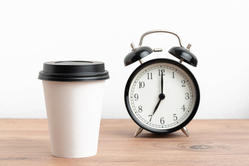 alarm clock, time, coffee beans, coffee time