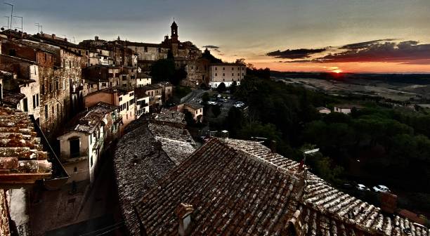 istock just after sunset. ..  montepulciano, italy. 1365634608