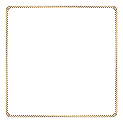 Threadbare Border Decorative Thread Frame Square Rope Border In Nautical Style Stock ...