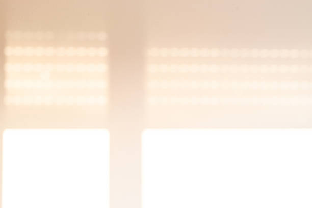 istock Lights shadows. Abstract light, black shadow overlay from window on white texture wall. Sunlight architecture background. Textures Light reflection from the window. 1365637213