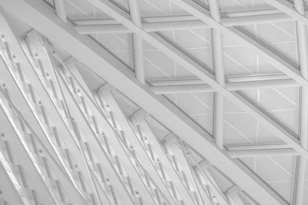 istock Contrasting architectural structure of steel and glass 1365657185