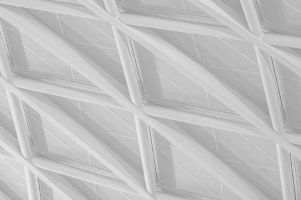 istock Abstract of curved steel architecture 1365657217