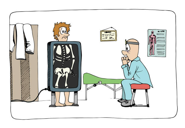 Funny Cute Worried Doctor Looking The Strange Bone Scan Of His Patient Humorous  Cartoon Style Illustration Stock Illustration - Download Image Now - iStock