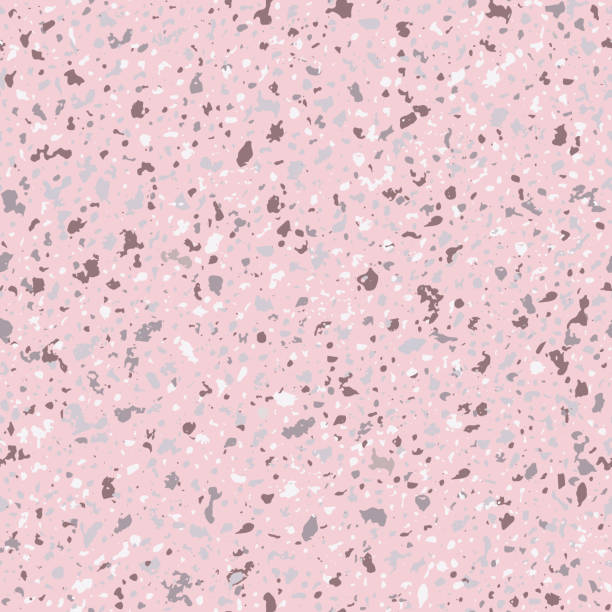 Pink granite coarse grained vector pattern backgound. Seamless backdrop with abstract quartz, feldspar and plagioclase elements. Terrazzo textured surface design. Elegant igneous rock texture. Pink granite coarse grained vector pattern backgound. Seamless backdrop with abstract quartz, feldspar and plagioclase elements. Terrazzo textured surface design. Elegant igneous rock texture.. feldspar stock illustrations