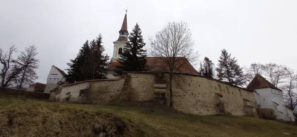 istock Old medieval fortified church 1365665343