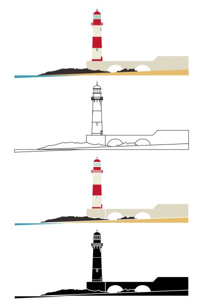 ilustrações, clipart, desenhos animados e ícones de farol de itapuã em salvador, brasil - salvador