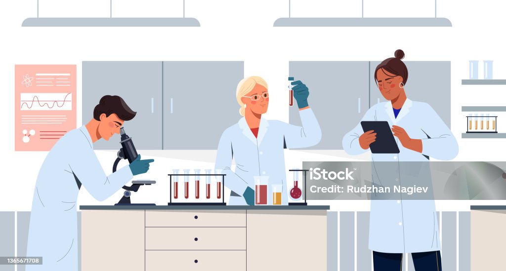 People work in vaccine development science laboratory concept People work in vaccine development science laboratory concept. Microbiologists working to create cure for coronavirus and other infections. Lab analysis in test tubes. Cartoon flat vector illustration Laboratory stock vector People work in vaccine development science laboratory concept People work in vaccine development science laboratory concept. Microbiologists working to create cure for coronavirus and other infections. Lab analysis in test tubes. Cartoon flat vector illustration Laboratory stock vector