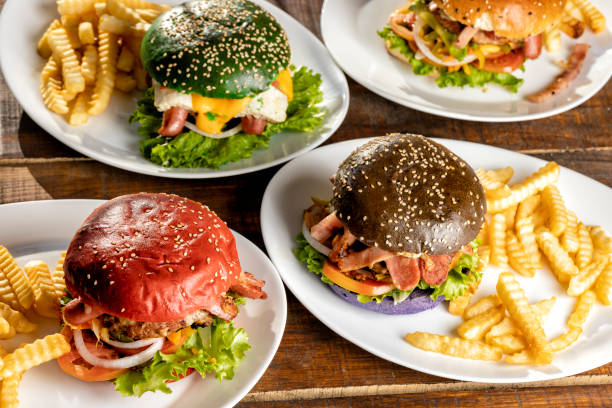 Colored burgers