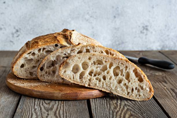 istock Fresh crispy homemade bread with whole grain flour sourdough(unleavened) 1365674952