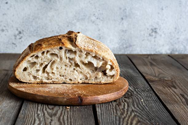 istock Fresh crispy homemade bread with whole grain flour sourdough(unleavened) 1365674953