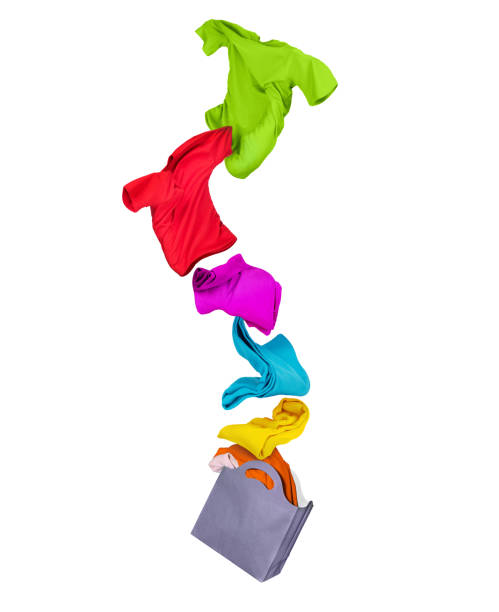istock New T-shirts are flying out from a paper bag 1365685021