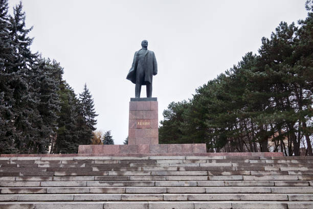 istock Bronze monument of Lenin. 1365687154