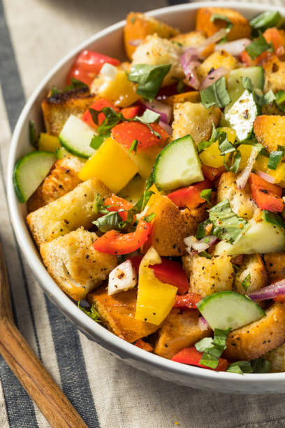 istock Homemade Italian Panzanella Bread Salad 1365687802