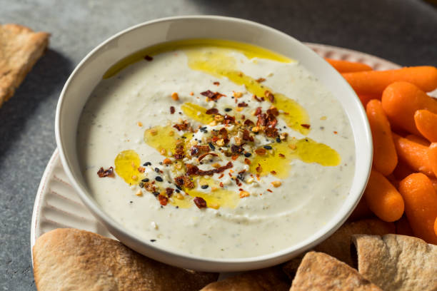 istock Homemade Organic Greek Yogurt Labneh Dip 1365688097