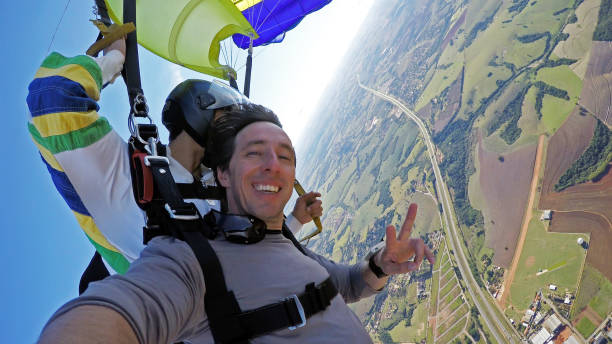 istock Sky diving selfie tandem jump 1365688800