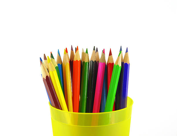 istock Color pencils in the yellow prop 136568980