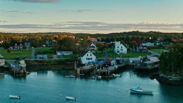 istock Cutler, Maine on a Fall Morning - Aerial Shot 1365739047