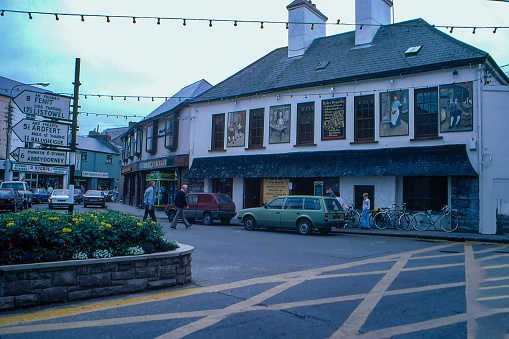 The street view of Tralee town, County Kerry, Ireland.
