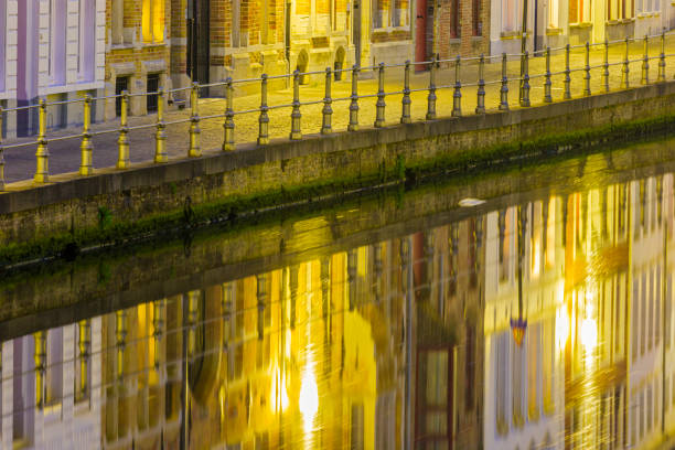 Dijver canal in the city of Bruges, Belgium