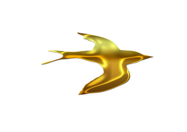 istock Illustration of an abstract bird flapping its wings 1365755807